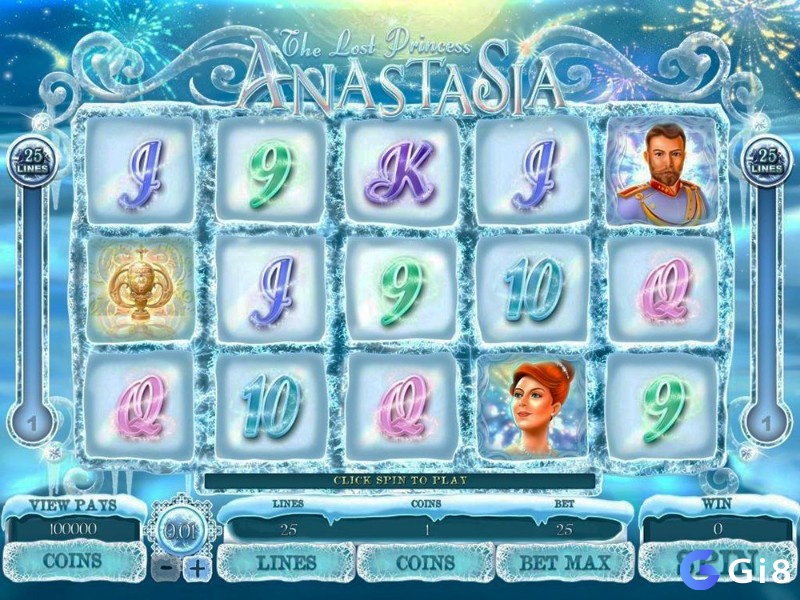 Lost Princess Anastasia slot lấy bối cảnh chính về một cánh đồng tuyết ở Nga