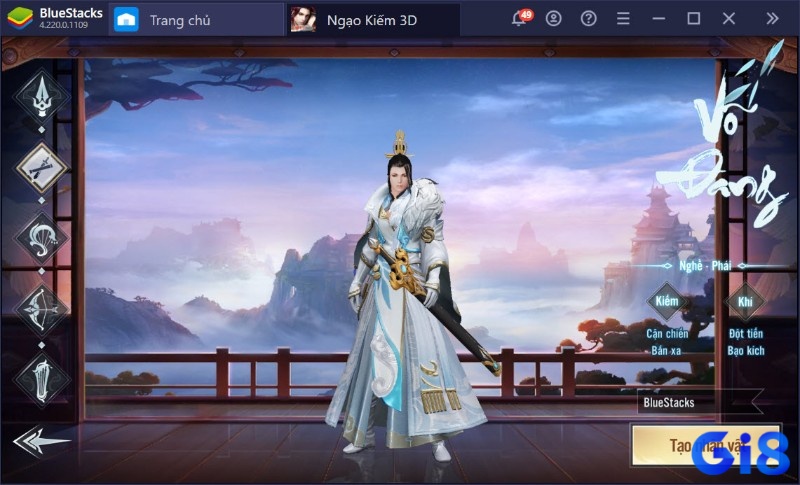 Hệ thống nhân vật trong game Ngạo Kiếm 3D đa dạng và độc đáo