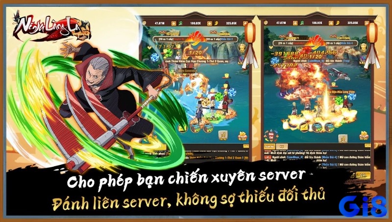 Đồ họa game Ninja Làng Lá khá ấn tượng