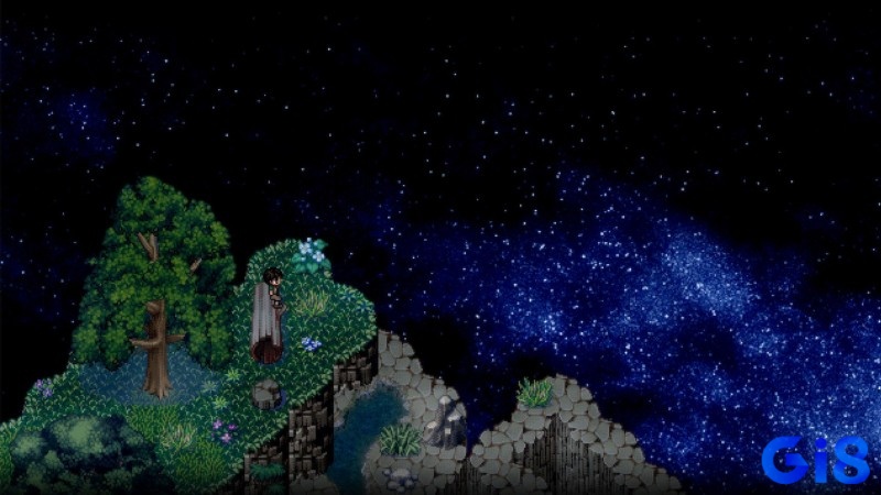 Game To The Moon có đồ họa pixel art đơn giản nhưng đẹp mắt