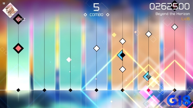 Nhiệm vụ chính trong game VOEZ là hoàn thành các bản nhạc tại mỗi vòng chơi