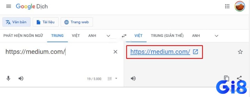 Google Dịch là công cụ an toàn để truy cập gi8